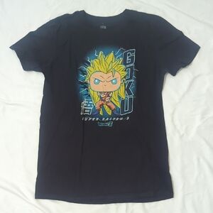 Pop! Tee Short Sleeve T-Shirt with Goku Design, Color Black, Size M *